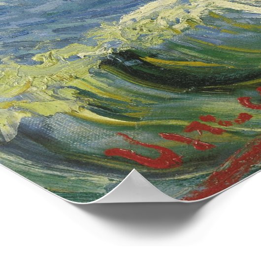 Seascape bij Saintes Maries door Vincent van Gogh Poster (Hoek)