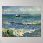 Seascape bij Saintes Maries door Vincent van Gogh Poster (Voorkant)