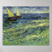 Seascape bij Saintes Maries door Vincent van Gogh Poster (Voorkant)