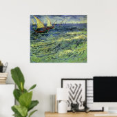 Seascape bij Saintes Maries door Vincent van Gogh Poster (Thuiskantoor)