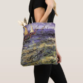 Seascape bij Saintes Maries door Vincent van Gogh Tote Bag (Dichtbij)