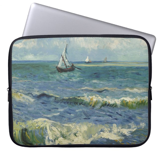 Seascape bij Saintes-Maries (F415)Van Gogh Fine Ar Laptop Sleeve (Voorkant)