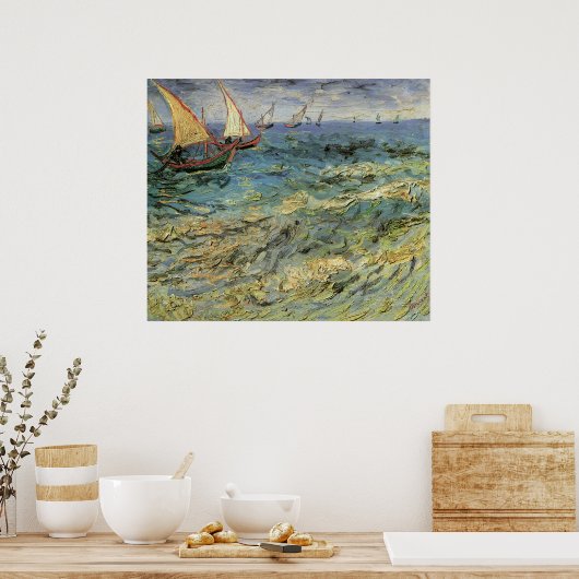 Seascape bij Saintes-Maries - Van Gogh Poster (Keuken)