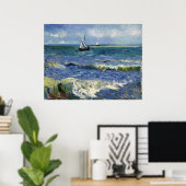 Seascape bij Saintes Maries - Vincent Van Gogh Poster (Thuiskantoor)
