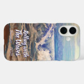 Seascape Blue Waves NATUUR Personaliseren Case-Mate iPhone Case (Achterkant (horizontaal))
