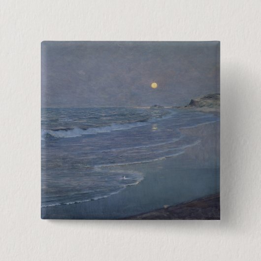 Seascape, c.1892-93 vierkante button 5,1 cm (Voorkant)