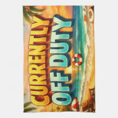 Seascape Coastal Currently Off Duty Artwork Theedoek (Verticaal)