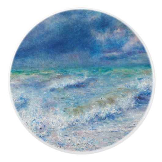 Seascape door Pierre-Auguste Renoir Fine Art Keramische Knop (Voorkant)