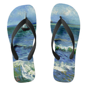 Seascape, fijn kunstschilderij van Gogh, flip Flop