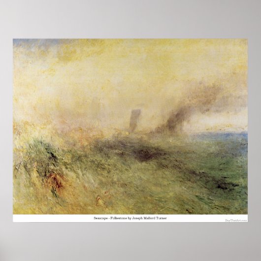 Seascape - Folkestone door Joseph Mallord Turner Poster (Voorkant)
