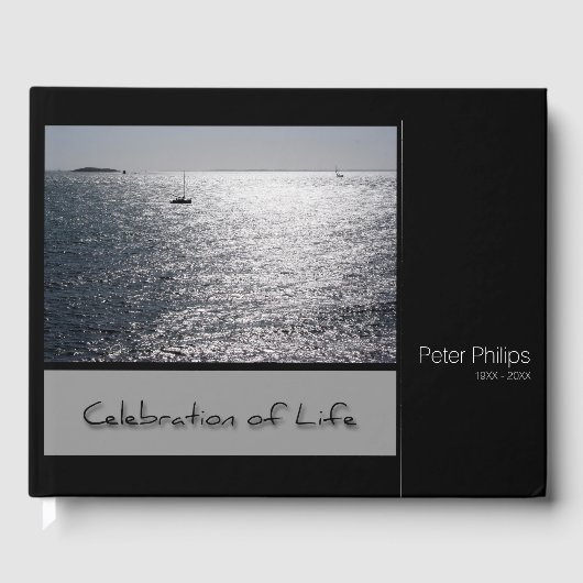 Seascape Gepersonaliseerd Memorial Guest Book Gastenboek (Voorkant)