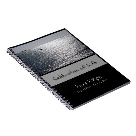 Seascape Gepersonaliseerd Memorial Guest Book Notitieboek (Rechterzijde)