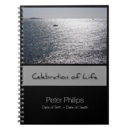 Seascape Gepersonaliseerd Memorial Guest Book Notitieboek