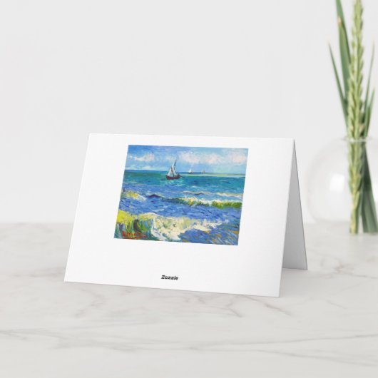 Seascape in het zee Saintes-Maries Vincent Van Gog Kaart (Achterkant)
