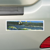 Seascape in Saintes-Maries, Van Gogh Bumpersticker (Op auto)