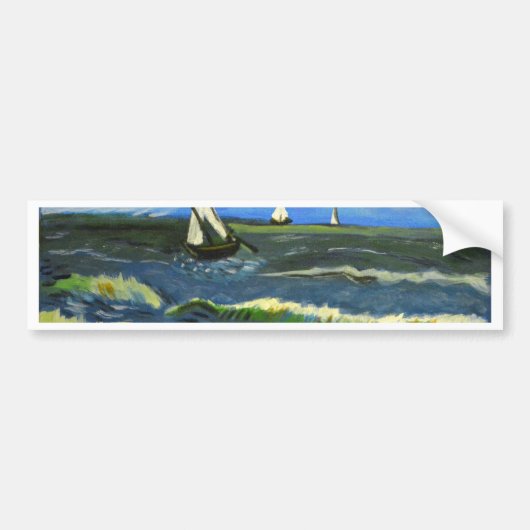 Seascape in Saintes-Maries, Van Gogh Bumpersticker (Voorkant)