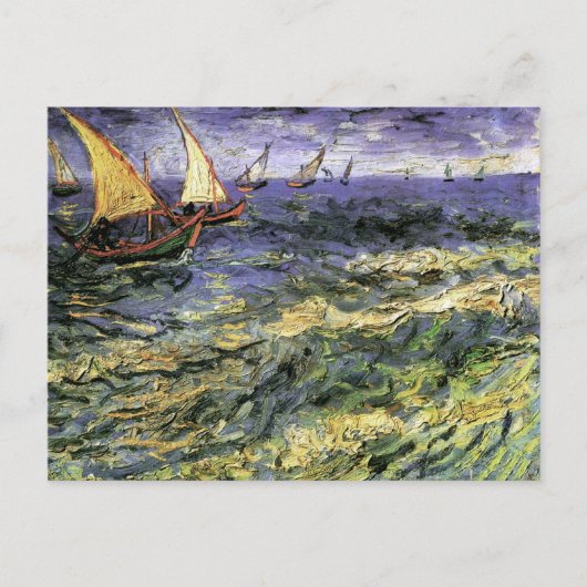 Seascape in Saintes-Maries Van Gogh Fine Art Briefkaart (Voorkant)