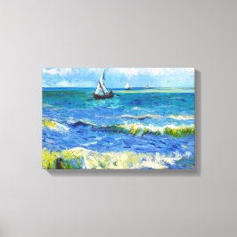 Seascape in Saintes-Maries Vincent Van Gogh Canvas Afdruk