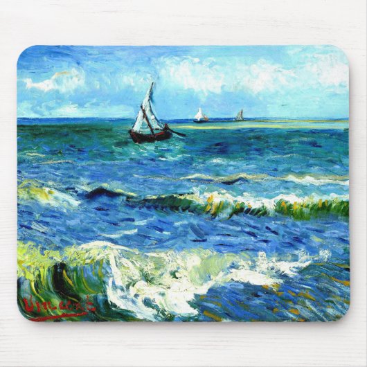 Seascape in Saintes-Maries, Vincent Van Gogh Muismat (Voorkant)