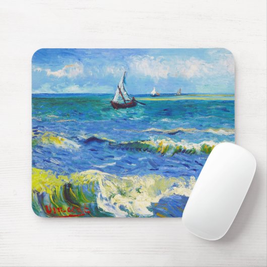 Seascape in Saintes-Maries Vincent Van Gogh Muismat (Met muis)