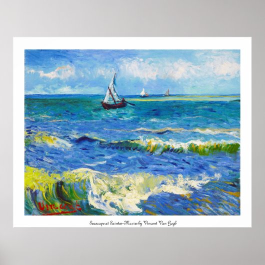 Seascape in Saintes-Maries Vincent Van Gogh Poster (Voorkant)