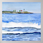 Seascape in York, Maine Waterverf Archival Print (Voorkant)