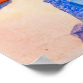 Seascape Love: Waterverf vakantieschilderij Poster (Hoek)