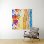 Seascape Love: Waterverf vakantieschilderij Wandkleed (In Situ (horizontaal))