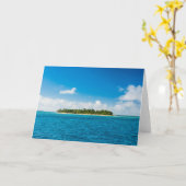 Seascape met Little Island Kaart (Gele Bloem)