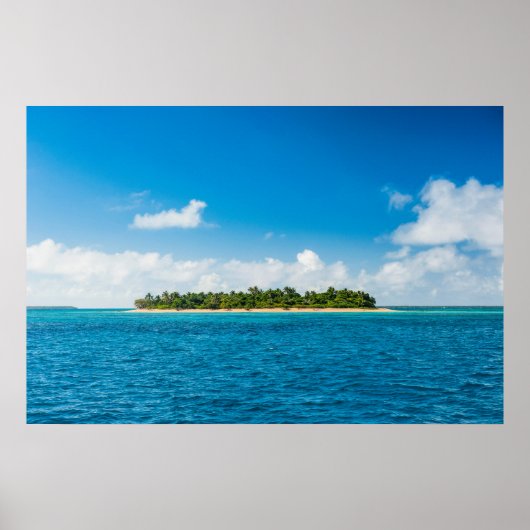 Seascape met Little Island Poster (Voorkant)
