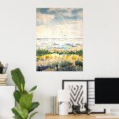Seascape met omheining poster (Thuiskantoor)