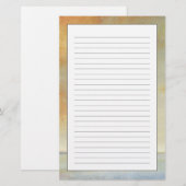 Seascape met Tranquil Oranje Sunset Briefpapier (Voorkant / Achterkant)