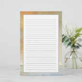 Seascape met Tranquil Oranje Sunset Briefpapier (Staand voorkant)