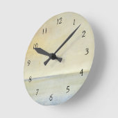 Seascape met Tranquil Oranje Sunset Ronde Klok (Hoek)