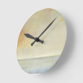 Seascape met Tranquil Oranje Sunset Ronde Klok (Hoek)