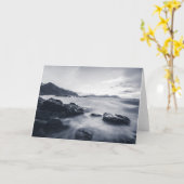 Seascape monochrome foto kaart (Gele Bloem)
