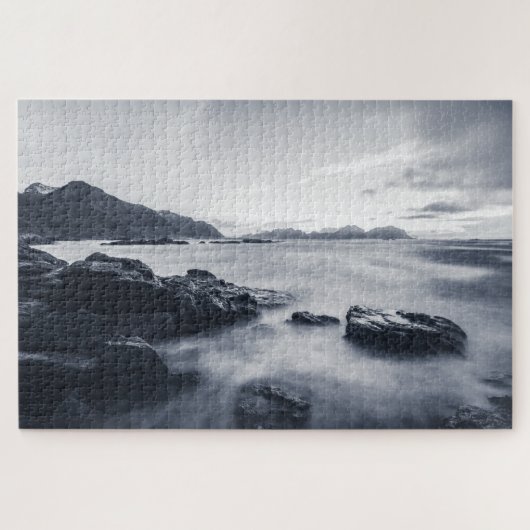 Seascape monochrome foto legpuzzel (Horizontaal)
