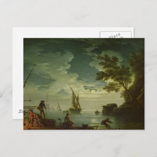Seascape, Moonlight, 1772 Briefkaart (Voorkant / Achterkant)