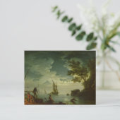 Seascape, Moonlight, 1772 Briefkaart (Staand voorkant)