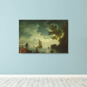 Seascape, Moonlight, 1772 Canvas Afdruk (Insitu (Houten vloer))