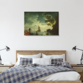 Seascape, Moonlight, 1772 Canvas Afdruk (Insitu (Slaapkamer))