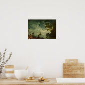 Seascape, Moonlight, 1772 Poster (Keuken)