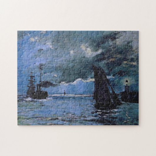 Seascape, Night Effect Monet Fine Art Legpuzzel (Horizontaal)