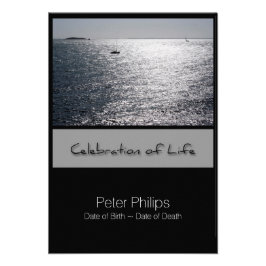 Seascape omhulde viering van het leven 8,9x12,7 uitnodiging kaart