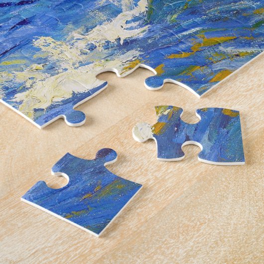 Seascape Saintes-Maries Vincent Van Gogh, levendig Legpuzzel (Zijkant)