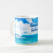 Seascape Smooth Sailing Couples, op maat gemaakt Koffiemok (Voorkant links)