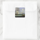 Seascape Vierkante Sticker (Tas)