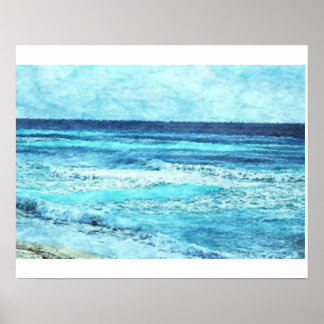 Seascape Waterverf Foto Poster