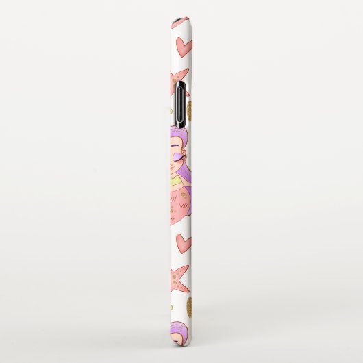 Seascape with Beach, Great Wave & Mount Sea Case iPhone Hoesje (Rechterkant)