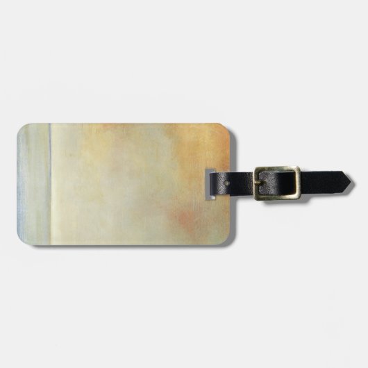 Seascape with Tranquil Orange Sunset Bagagelabel (Voorkant horizontaal)